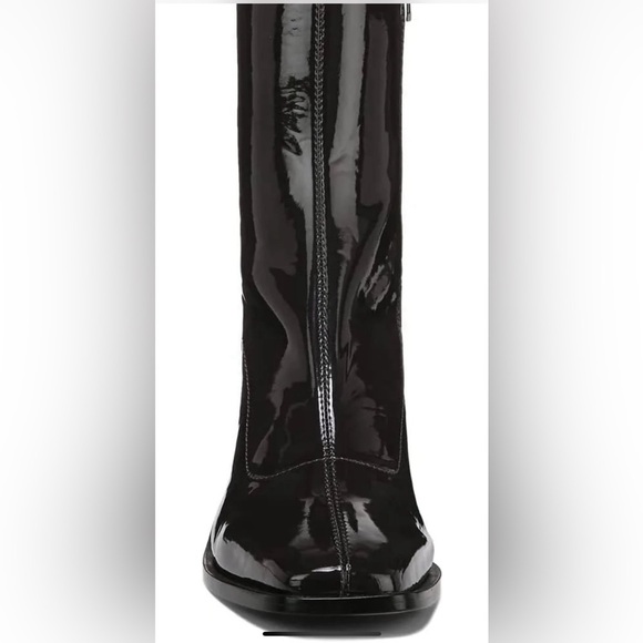 Sam Edelman Shoes Wells Stacked Block Heel Squared Toe Ankle Boot Size 7.5M New - Picture 4 of 9